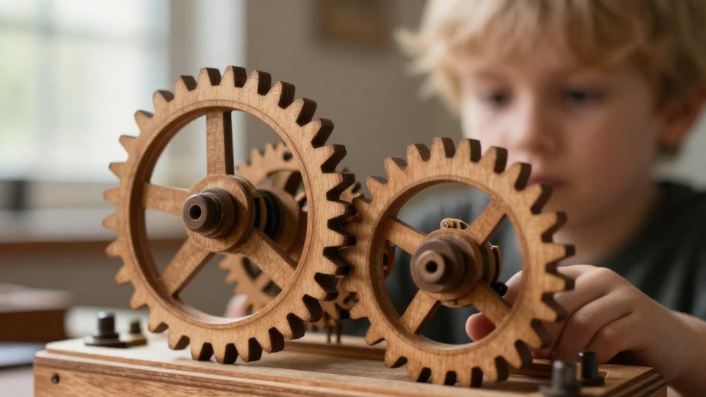 How a Wooden Gear Mechanism Works